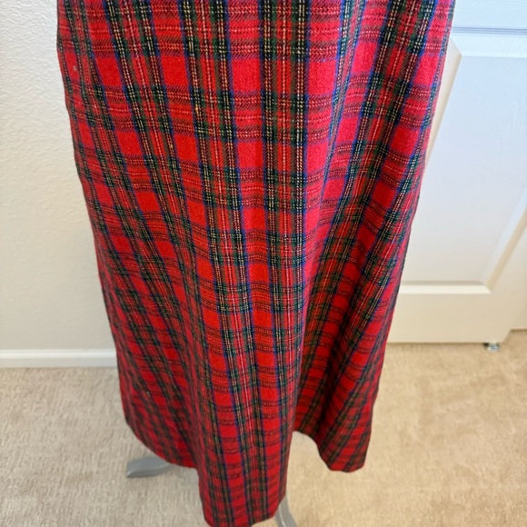 Plaid red dress Vintage size 8 wool blend jumper with pockets, lined gorgeous - Picture 4 of 16
